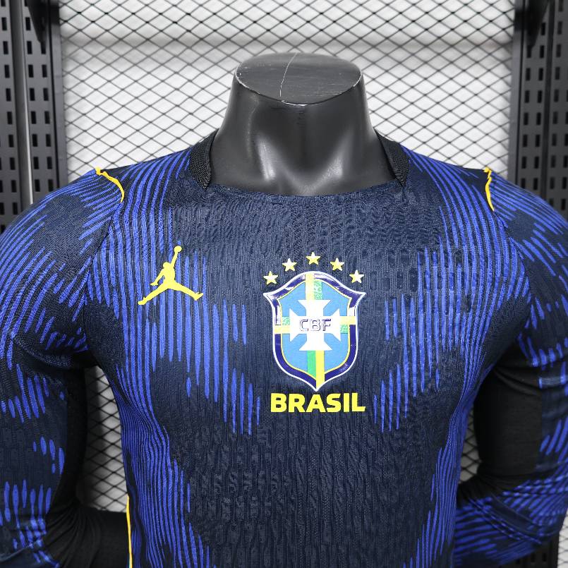 Brésil Extérieur Coupe Du Monde 2026 Player Version Long Sleeve - Choppe ton maillot